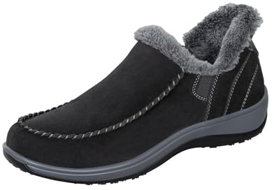 Orthofeet Lorin Damen Hausschuhe | Orthopädische Kunstfell Slip-On, Verstellbar Und Wasserabweisend Mit Anatomischer Fußgewölbestütze Für Kaltes Wetter
