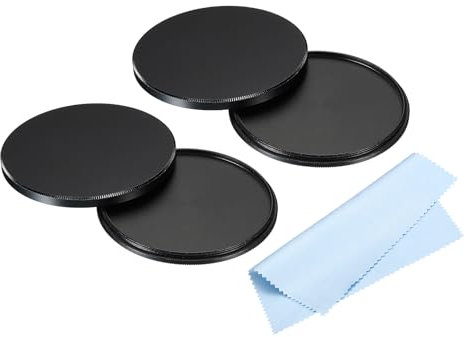 PATIKIL Tapa de Objetivo de 67mm 2 Unidades Cubierta Universal de Tapa de Objetivo de Cámara Funda de Protección Frontal de Metal para Filtro de Objetivo con Paño de Limpieza