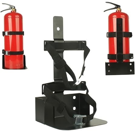 Support d'extincteur robuste compatible avec les extincteurs ABC de 9 kg, 4,5 kg de CO2 ou un extincteur CO2 de 6,8 kg