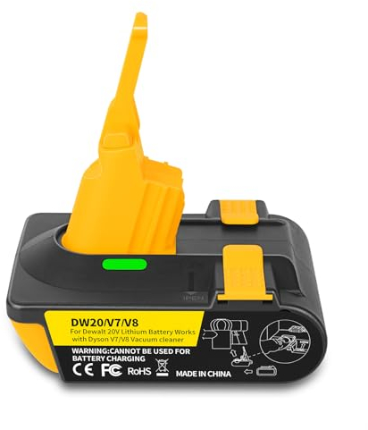 Für Dyson V7/V8 Batterieadapter: Verbessern Sie Ihren Dyson V7/V8 Staubsauger mit einem kompatiblen Dewolt 20V Lithium-Batterieadapter - Kompatibel mit der gesamten V7/V8 Serie-Für Dewolt Batterie