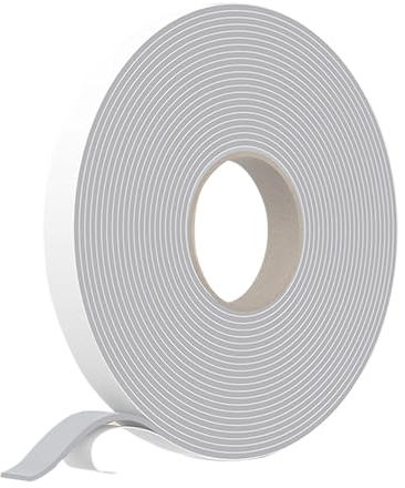 Butylband Schwarz 15mm Butyl Klebeband 10m Butyl Dichtband Butylklebeband Butylkautschuk Klebeband Wasserdicht Selbstklebende Dichtung Zum Abdichten von Windschutzscheibenkanälen (Weiß, 15mm)