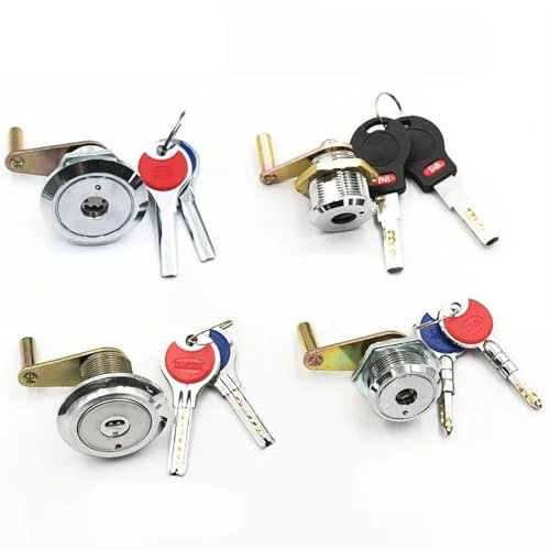 Serratura a camma in ottone con 2 chiavi del computer per cassaforte, porte, cassetti, serratura ad alta sicurezza (1 pezzo 205C32)