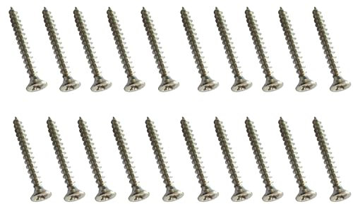 Door Hinge Screws, Pack of Multiple Pieces (Chrome, M4.5 x 40mm)
