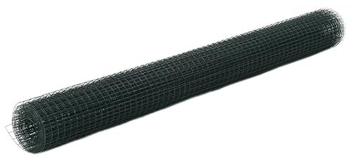 Brokky Drahtzaun Stahl mit PVC-Beschichtung Maschendrahtzaun Zaunelemente Zaun Garten ZäUne FüR Garten 10x1,5 m Grün