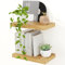 Floating Shelves for Wall, 40cm Oak Shelves Set of 2 Wooden Wall Mounted Shelves Book Shelves for Living Room Bathroom Bedroom Kitchen Storage & Organizer