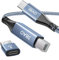 3BAO USB B to USB C Printer Cable 4m （13.2 FT ） with USB A to USB C Female Adapter Compatible with MacBook Pro/Air, Yamaha Piano Keyboard, DAC, iPad DJ Controller MIDI Cable