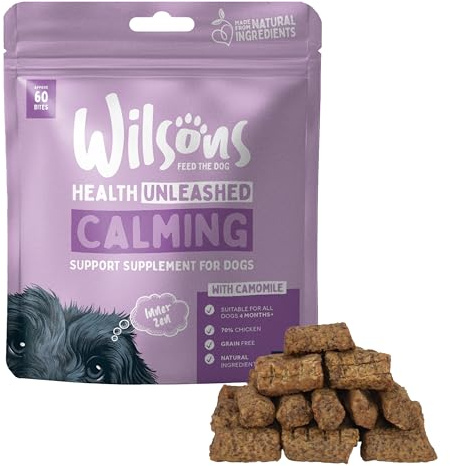 Wilsons - Dog Calming Supplements, Natural Dog Supplements with Chamomile, Delicious and Grain Free, Supports Relaxation and Joint Care, Suitable for 4 Months + (180g)