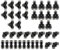 HAXIHA 40 Pezzi Connettore Pneumatico 1/4OD Raccordi a Pressione Kit Raccordi Pneumatici, OD 6mm Raccordi Rapidi Aria Compressa 10 Gomiti /10 Rettilinei /10 Divisori/10 Tee Nero