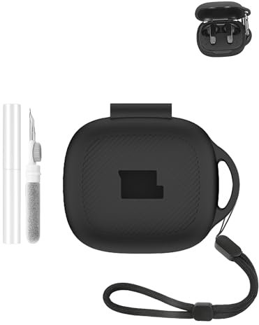 Silicone Protective Case for JBL Live Pro 2 In-Ear Bluetooth Headphones - Durable and Eco-Friendly Bluetooth Earphone Cover with Precise Holes and Charging Compatibility - Black