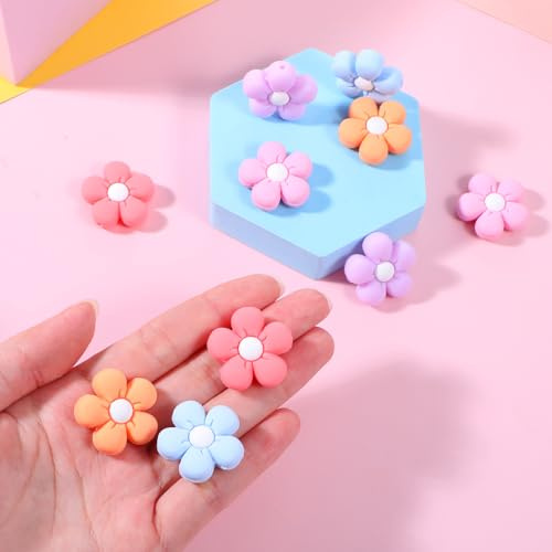 Ymapinc 10pcs Knitting Needle Stoppers, Cute Flower Point Protectors | Silicone Knitting Needles Stoppers and Gadgets Tools for Needle Accessories