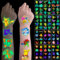 KOOCOVY Tattoo Kinder, 12 Blätter Kindertattoos Hautfreundliche, 6 Blätter Luminous Tattoo Stickers + 6 Blätter Skin-Tattoo für Kindergeburtstag Party Deko Hautfreundliche Temporäre Kindertattoos