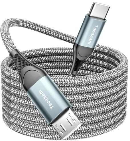 Cavo USB C a Micro USB 1 m, USB tipo C a micro cavo in nylon intrecciato Android Dast Sync compatibile con Samsung Galaxy S7 / S5 / J3 / J5 / J7, Huawei, HTC, LG