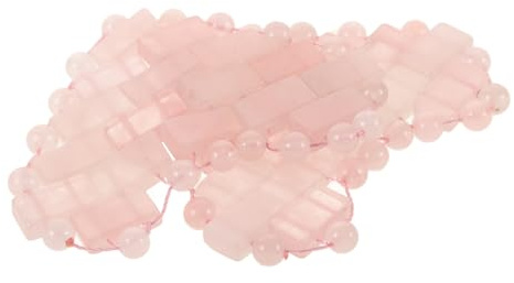 BESTYASH Masque Pour Yeux Quartz Rose Forme De Cœur Pour Soins Visage Et Détente Pour Dormir Et Voyager
