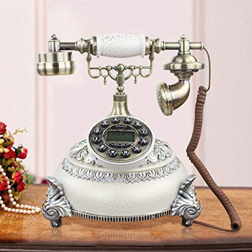 VDCVADKYE Telefono Fisso retrò ， Telefono Fisso cablato in Resina Verde e Metallo 25x28x25cm suoneria Meccanica Nessuna Batteria necessaria for casa Hotel Ufficio(D)