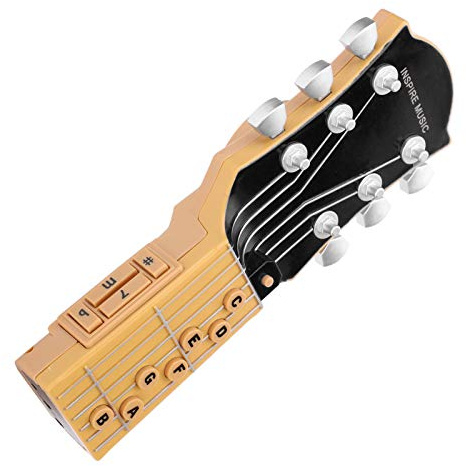 RASTKY Gitarre mit Infrarotsensor – 7 Akkorde Tragbares Musikinstrument für Kinder (BLACK)
