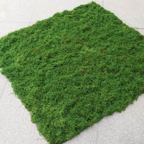 MoSundi Tapis de mousse artificielle pour décoration intérieure, 1 m² vert en polyester, pour terrarium, pots de fleurs, murs de plantes, fausse pelouse