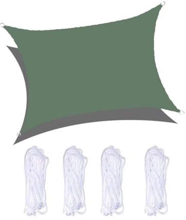 Voile d'ombrage imperméable pour terrasse, piscine et pergola - 2 x 5 m - Anti-UV - Pour terrasse, piscine et pergola