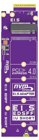 Akfldms PCIE 4.0 X4 (64 Gbit/S) M. 2 NVME Bis E1.S Adapter 2230-2280 SSD EDSFF E1.S Konverter mit Hot Swap für Server/Rechenzentrum
