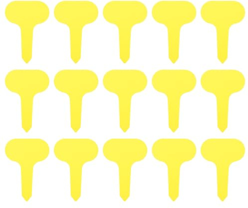 TOVINANNA Panneaux Végétaux 100 Pièces Étiquettes pour Plantes en Pot 5X7 CM Jaune Marqueurs pour Semis Jardin Potager Extérieur