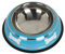 Bunty Stainless Steel Metal Non Slip Dog Puppy Pet Animal Feeding Food Water Bowl Dish (Blue, M)