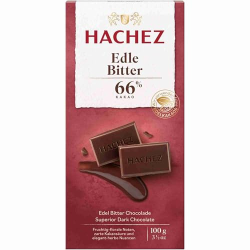 Hachez Tafel Edle Bitter 66%, 5er Pack (5 x 100 g)