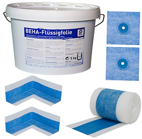 BEHA bluetec Dichtset Dichtband Flüssigfolie Abdichtset Bad Dusche Sanitär Küche