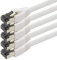 Câble réseau Cat 8 1 m Câble CAT8 blanc - lot de 5 Câble patch Cat.8 Lan 2000 MHz 40 Gbit s 40GBase-T Poe+ Câble Ethernet LSZH - 5 x 1 mètre blanc