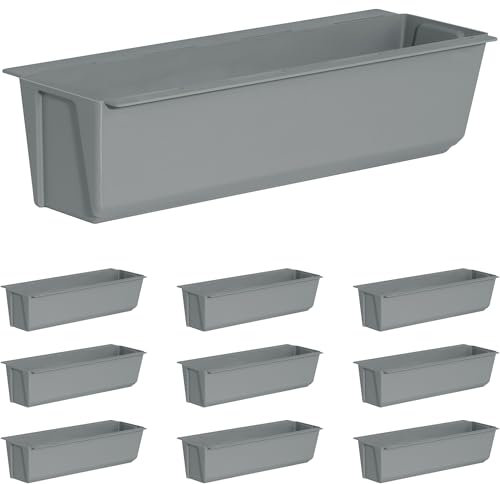 ARTECSIS Paletten Blumenkasten 10er Set Betongrau Pflanzkasten Einsatz Europalette 37cm