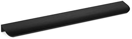 SOTECH 5 Stück Möbelgriffe Blankett Tommy schwarz gebürstet 300 mm Küchengriffe für Frontinnenseite Montage inkl. Befestigungsschrauben