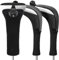 FINGER TEN Copritesta per mazze da golf, copertura lunga per mazze da golf, confezione da 3, con targhetta intercambiabile, colore blu, nero, rosso, adatto a tutte le mazze ibride in legno (confezione