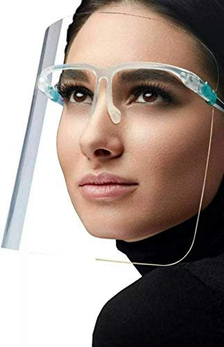 5 Pack Plastic Transparent Face Visor Resistant, Full Face Protective Shield Visor, Face Shield,Protective Film Must Be Peeled Off (5)