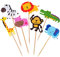 Bamutu 35PCS Jungle Animal Cupcake Toppers Zoo Animal/Safari Themed Cake Decorations Set of 7 for Birthday Baby Shower Party Decoration Supplies