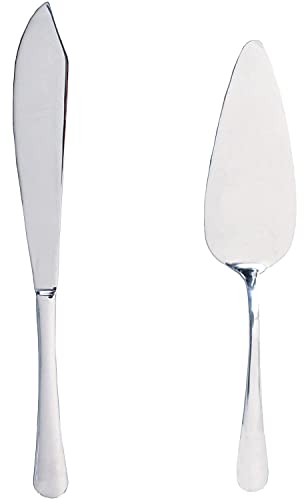 BESCH Pala y Cuchillo para Tarta set de 2 Piezas de Acero Inoxidable (Pala y Cuchillo de Tarta)