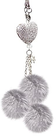 iSpchen Auto Anhänger für Spiegel Bling Autospiegel Anhänger Dekoration Auto Rückspiegel Anhänger Ornament Crystal Auto Rückspiegel hängendes Zubehör für Frauen & Männer