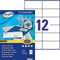 EUROPE 100 Mehrzweck-Etiketten, selbstklebend, 105 x 48 mm, Weiß, 1200 Stück