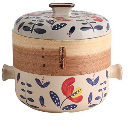FORVOLWCO Pentola in Ceramica, Pentola di Terracotta, Pentola di Terracotta, Donabe Giapponese, Pentola Cinese in Ceramica/Vapore/casseruola/pentola di Terracotta Pentola per stufato (Size : 1.5L)