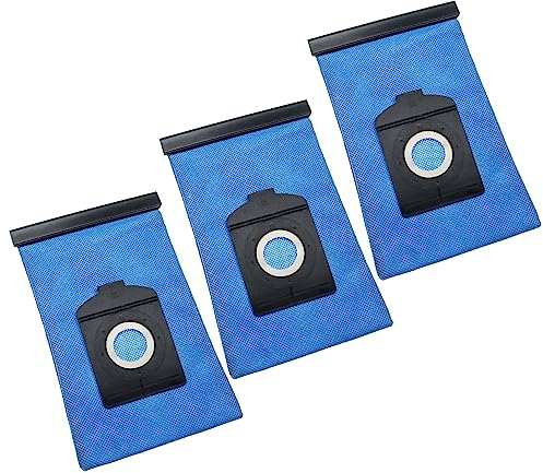 vhbw 3x Staubbeutel kompatibel mit Siemens big bag 3 l VS01E2100, big bag 3 l VS01E1550 Staubsauger - 25,3cm x 17,4cm Blau