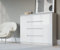 3E 3xE living.com Kommode 120 cm in Weiß & Weiß in Hochglanz - 120 x 101 x 39 cm (B/H/T)