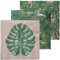 60 Servietten mit tropischem Blatt, 3 Packungen mit 20 Stück, 3-lagiges Papier, Mittagessengröße, 17,5 x 17,5 cm, botanische Palmenmonstera-Muster