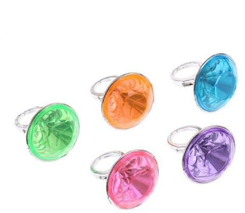 Milageto 3X 5 Stück Kinder Diamant Ringe Schmuck für Kinder Rollenspiele