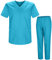 MISEMIYA - Unisex-Schrubb-Set - Medizinische Uniform mit Oberteil und Hose ref.8178 - Medium, Cyan