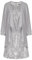 GRACE KARIN Damen Ärmelloses Funkelnde Glitzer-Pailletten Sommerkleid mit Rundhalsfallausschnitt 2er Set Retro Abendkleid für Party Cocktail Silber Weiß XL