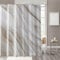 GCIREC Brauner Marmor Duschvorhang, Grau Braun Modern Abstrakte Welle Luxus Badezimmer Vorhang Badewanne Wohnkultur Wasserdichter Stoff Maschinenwaschbar mit 12 PCS Haken,180x200cm