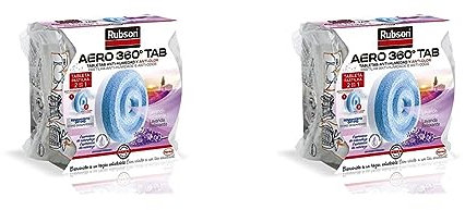 Recambio pastilla deshumidificador rubson aero 360º aromaterapia lavanda (Paquete de 2)