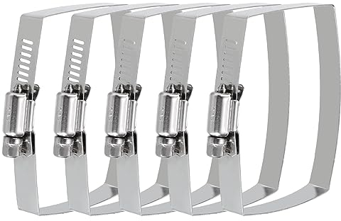 QUARKZMAN Rettangolare Tubo Morsetti, 3 x 2 304 Acciaio Inossidabile Quadrato Condotto Tubo Morsetto per Condotti, Fissaggio Flessibile, Cavo e Ponte Progetto Applicazione, 5pz