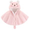 Lifup Enfant Manteau Fausse Fourrure Veste, Poncho Châle en Plein Air Chaud pour l'hiver,Veste à Capuche, Doux Chaud en Coton Veste de Hiver Épais Rose 1-2 an