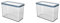 Rotho Loft Vorratsdose Deckel, lebensmittelechter Kunststoff (PP) BPA-frei, transparent/blau, 2.1l, 2,1l (20 x 10 x 14,2 cm) (Packung mit 2)