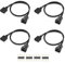 GINTOOYUN 4 Pin RGB Extension Cable 12V 4 PIN to SM 4 Pin Male ARGB Connector Adapter Cable for Computer Fan, Motherboard,LED Strip (0.98 FT,4 PCS) (Style 1)