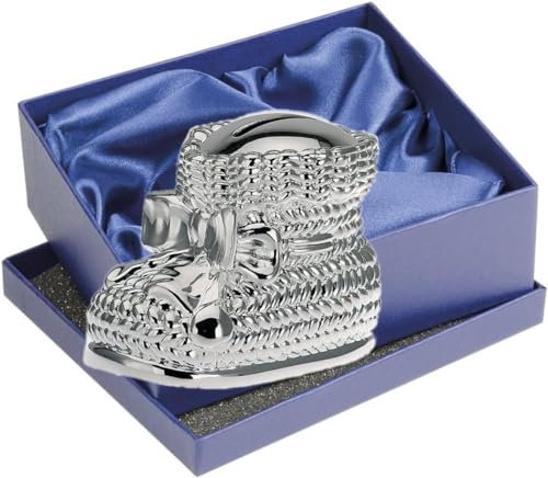SILBERKANNE Spardose Schuh 10x7x6 cm Premium aus Silber Plated edel versilbert in Top Verarbeitung. Fertig zum verschenken mit schicker Geschenkverpackung