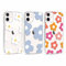 Foonary 3 Stück Transparent Hülle für Apple iPhone 12 Mini 5,4, Handyhülle mit Muster Mädchen Aesthetic Blumen Muster Motiv Design Case, Silikon Stoßfest Schutzhülle Cover für iPhone 12 Mini,Blumen4